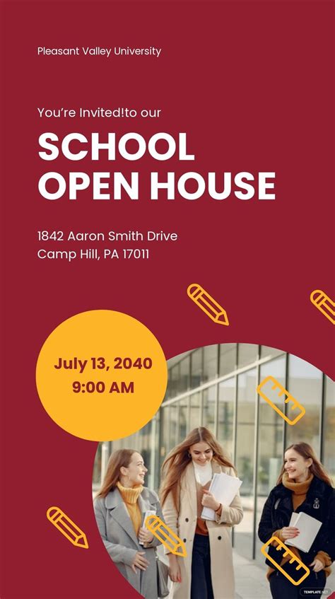 School Open House Instagram Story Template - Edit Online & Download Example | Template.net