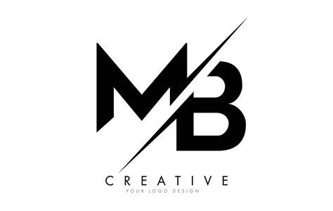 MB M B Letter Logo Design with a Creative Cut. 5039661 Vector Art at ...