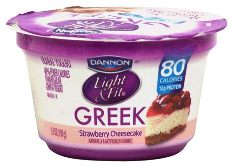 Dannon Light And Fit Greek Yogurt Strawberry Cheesecake ...