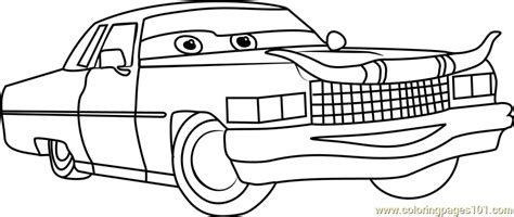 Tex Dinoco from Cars 3 Coloring Page for Kids - Free Cars 3 Printable Coloring Pages Online for ...