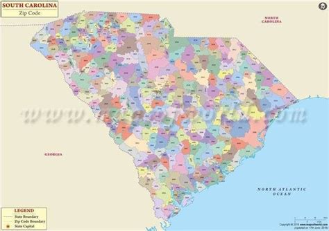 South Carolina Zip Code Map, South Carolina Postal Code | Maps Maker | Zip code map, Map, South ...