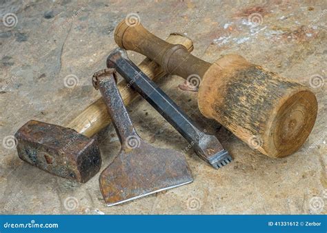 Mason tools stock photo. Image of closeup, worker, sculptor - 41331612