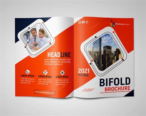 Free Simple Bifold Brochure Design for Photoshop – GraphicsFamily