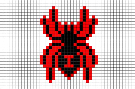 Spider Pixel Art | Spiderman pixel art, Easy pixel art, Pixel art