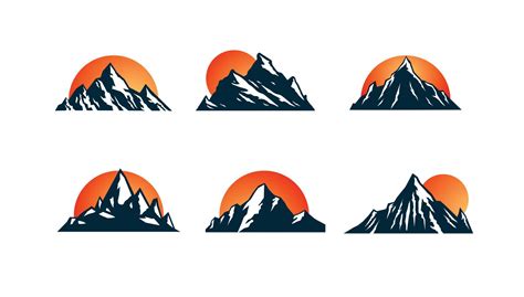 mountain set illustration 22657276 Vector Art at Vecteezy