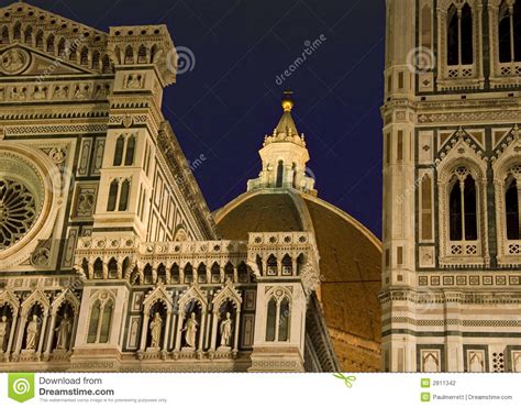 Florence Duomo by night stock photo. Image of facade, cathedral - 2811342