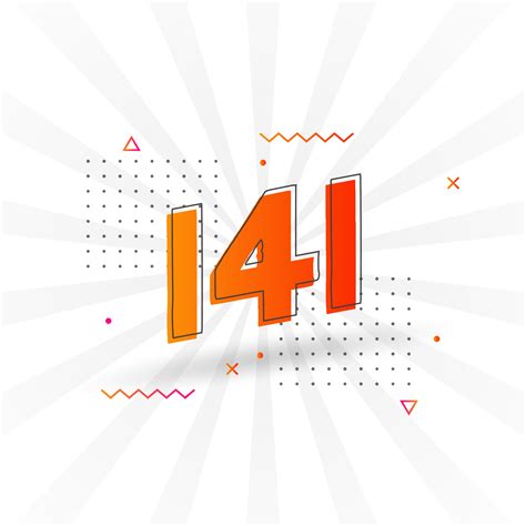 141 number vector font alphabet. Number 141 with decorative element stock vector 13890888 Vector ...