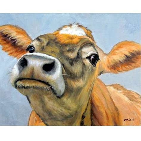 Jersey Cow Cow Art Jersey Dairy Cow Art Contemporary Farm | Etsy | Cow art, Cow art print, Farm art