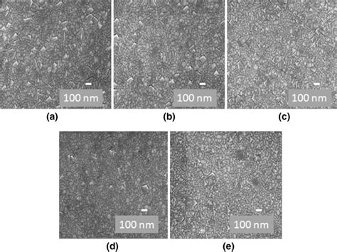 SEM image of AlN film at different substrate temperatures: a sample X1... | Download Scientific ...