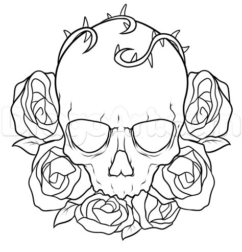 Half Skull Face Drawing at GetDrawings | Free download