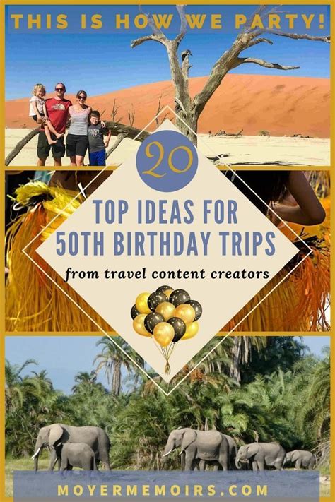 20 of the BEST ideas for 50th Birthday Trips to celebrate BIG | Lifetime trip, Trip, Places to go