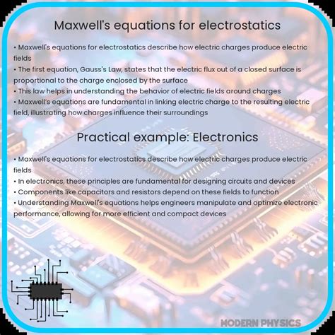 Maxwell's Equations for Electrostatics | Laws, Applications & Theory