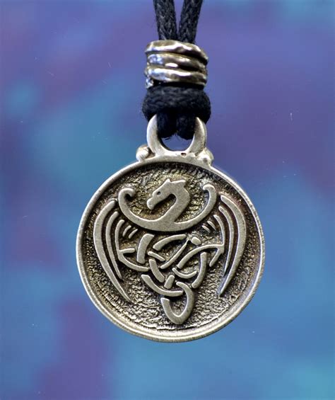 Celtic Wyvern Dragon Necklace Pendant| Celtic Jewelry | Dragon Jewelry ...