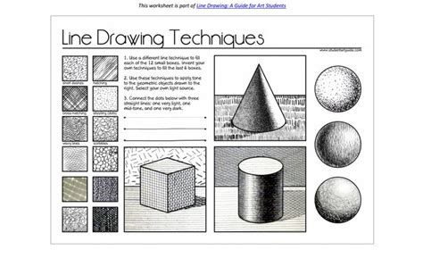 Stippling Drawing Ideas ~ Hatching Shading Cross Worksheet Techniques Value Study Tips Basics ...