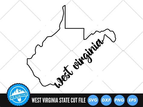 Papercraft Virginia State Christmas Cut File Dxf Png Clipart Cricut Silhouette State Southern ...