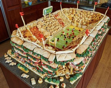 Great Super Bowl party display | Football party foods, Bowl party food ...