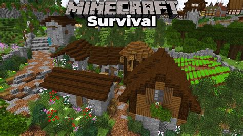 Minecraft 1.15 Survival : Building a Small Farming Village - YouTube