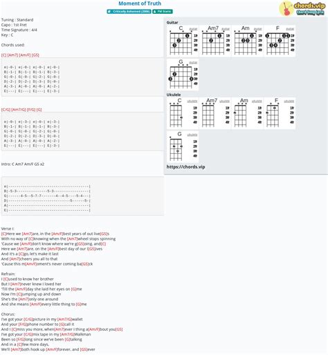 Chord: Moment of Truth - tab, song lyric, sheet, guitar, ukulele ...