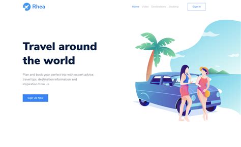 Rhea - Free Bootstrap 5 HTML5 Traveling Landing Page Template