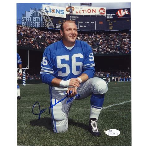 Joe Schmidt HOF 73 Autographed Detroit Lions 8x10 Photo - JSA COA | Steel City Collectibles