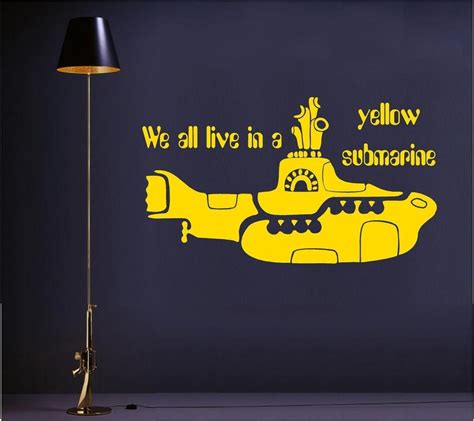 We all live in a yellow submarine ver-2 vinyl wall art decal · International Expressions ...