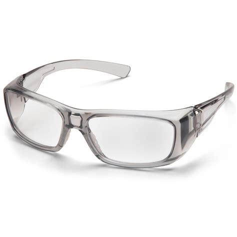 Pyramex Emerge Safety Glasses - Gray Frame - Clear Full Reader Lens ...