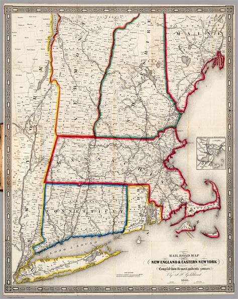 Railroad Map Of New England & Eastern New York - David Rumsey ...