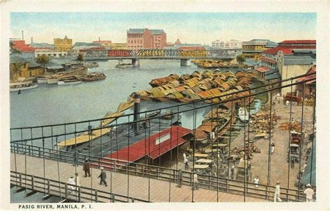 Pasig River, Manila, Philippine Islands, Early Postcard | #3936533481