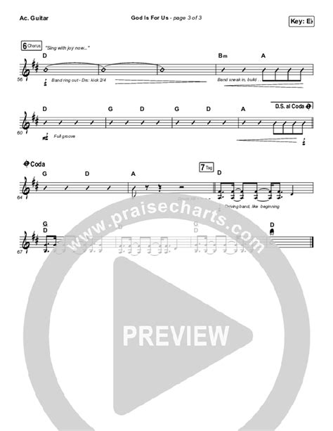 God Is For Us Acoustic Guitar Sheet Music PDF (CityAlight) - PraiseCharts