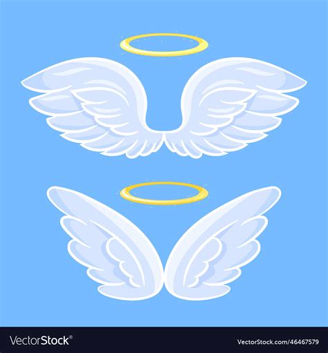 Angel halo element set Royalty Free Vector Image