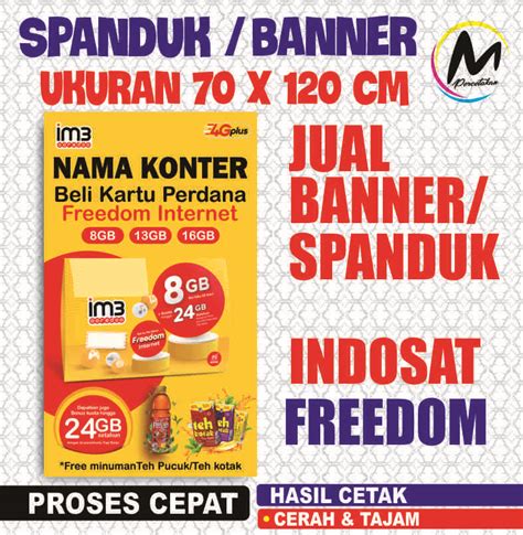 Cetak Banner Konter Spanduk Indosat - Ukuran 70x120 Cm | Lazada Indonesia