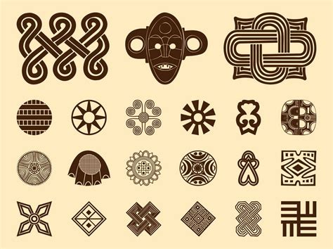 African Symbols Set | African symbols, Adinkra symbols, Symbols