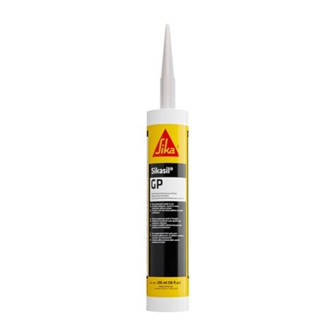 Sikaflex Sikasil GP Silicone Caulk Sealant, Clear, 10 Oz