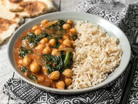 CURRIED CHICKPEAS WITH SPINACH - food recipes drink favors