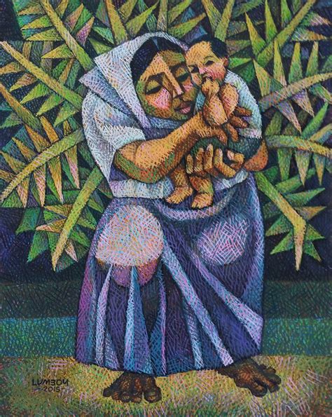 In Loving Arms - by Ninoy Lumboy, a Filipino artist Philippines, Filipino Art, Cubism Art, Bar ...