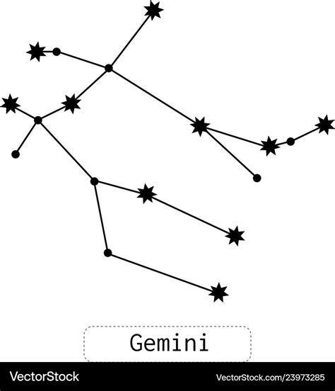 Gemini constellation horoscope zodiac sign Vector Image