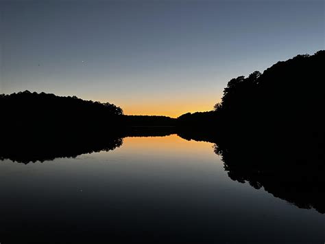 Sunset from Lake Jordan last night : r/raleigh