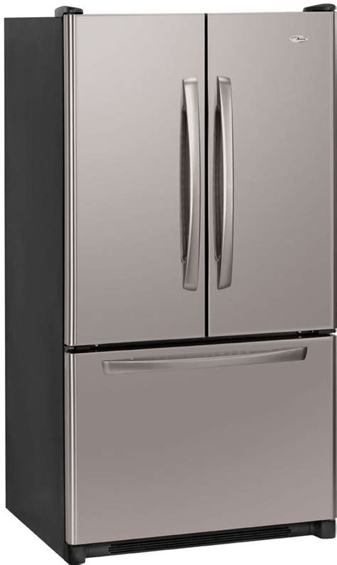 Amana AFD2535DES 25 Cu. Ft. French Door Bottom-Freezer Refrigerator with EasyFill Internal Water ...