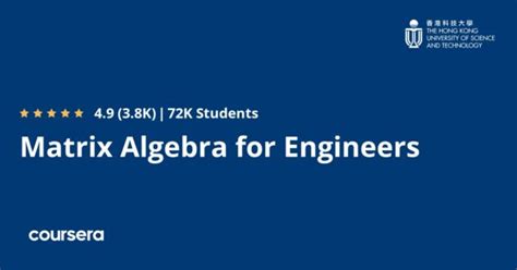 Matrix Algebra for Engineers - Coursya