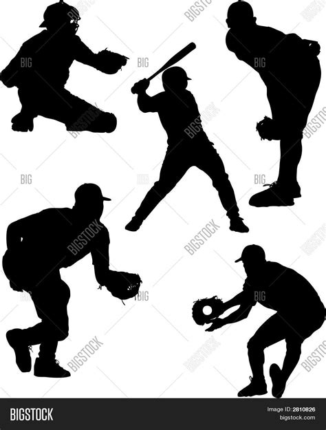 Baseball Silhouettes Vector & Photo (Free Trial) | Bigstock