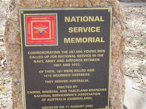 NATIONAL SERVICE Memorial plaque at Rocky Creek Memorial. | Flickr