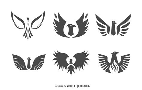 Bird silhouette, Bird logos, Phoenix bird