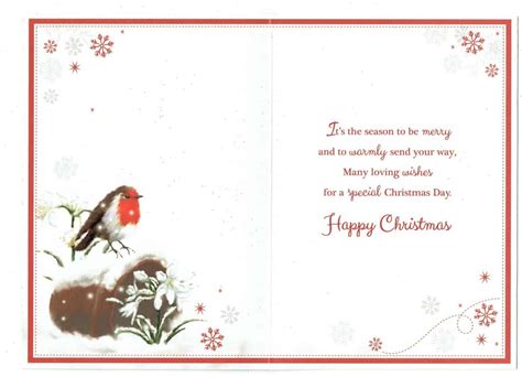 Daughter And Family Christmas Card With Robin And Sentiment Verse Design - With Love Gifts & Cards