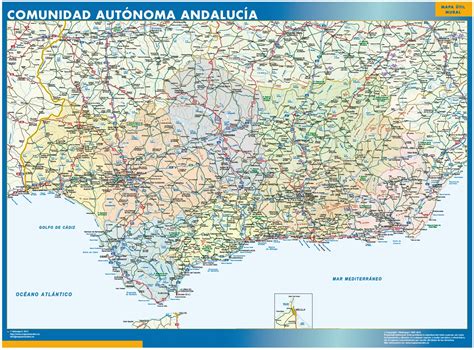 Mapas Andalucía Murales de gran tamaño de pared | Tienda Mapas