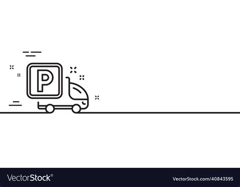 Truck parking line icon car park sign minimal Vector Image