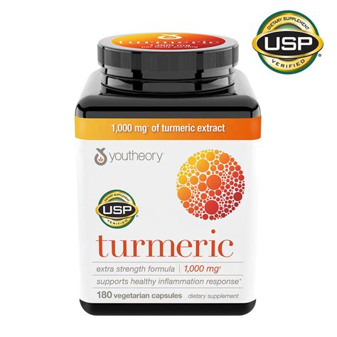 usa-angel.com. youtheory Turmeric 1000 mg Extra Strength Formula 180 Capsules