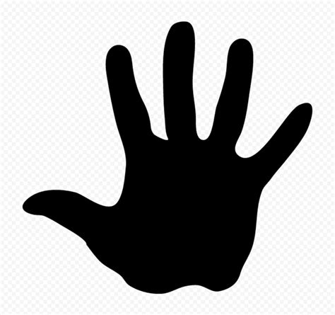 HD Black Silhouette Hand Print PNG | Citypng