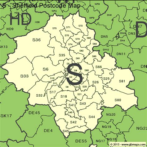 Sheffield Postcode Map