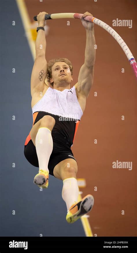 Ben Broeders of Belgium competing in the pole vault at the Muller ...