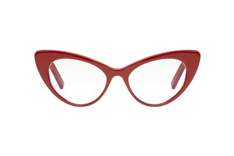 Saint Laurent Bold Red Cat Eye Glasses | Hypebae